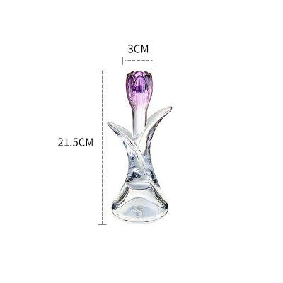 Crystal glass candle holder ornaments candle holder home 38