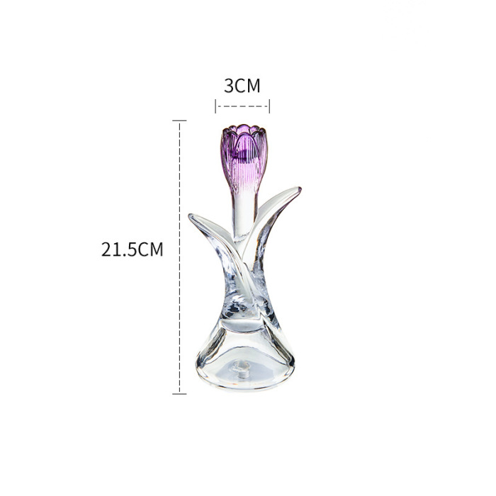 Crystal glass candle holder ornaments candle holder home 38