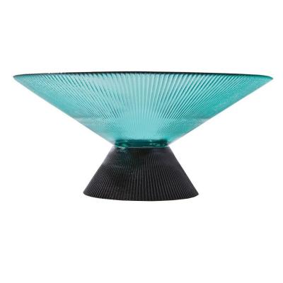 Glass high-legged colorful fruit plate 13