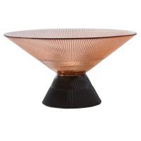 Glass high-legged colorful fruit plate 14