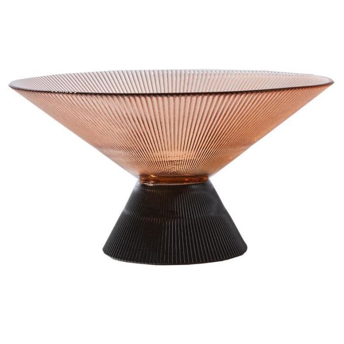 Glass high-legged colorful fruit plate 14