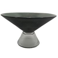 Glass high-legged colorful fruit plate 15