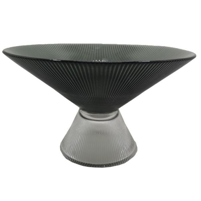 Glass high-legged colorful fruit plate 15