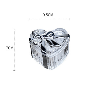 Necklace Glass Bow Jewelry Box Light Luxury Candle Jar 58