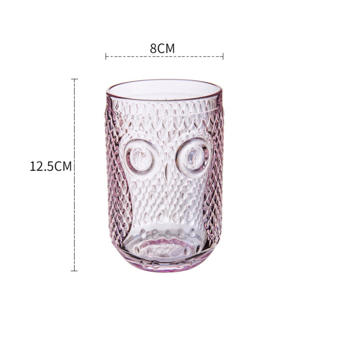 Pink Owl Glass Candlestick Ornaments Candy Jar Wine Glass 34
