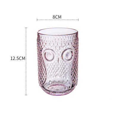 Pink Owl Glass Candlestick Ornaments Candy Jar Wine Glass 34